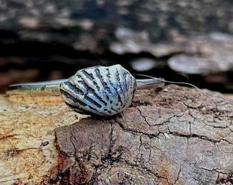 Sterling Silver Lake Michigan Shell Ring | Sand Cast Jewelry