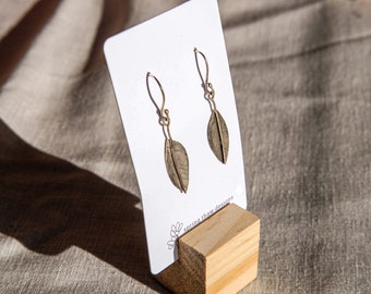 Sterling Silver Leaf Earrings