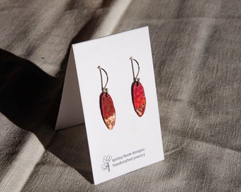 Oval Copper Earrings