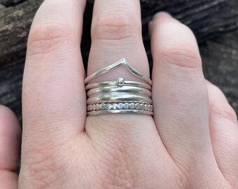 Silver Stacking Rings