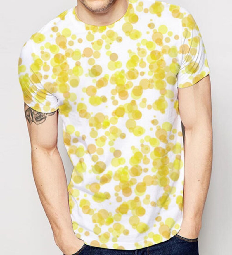 cotton included! Lemon Bubbles Print Fabric by the Yard with Material of Your Choice
