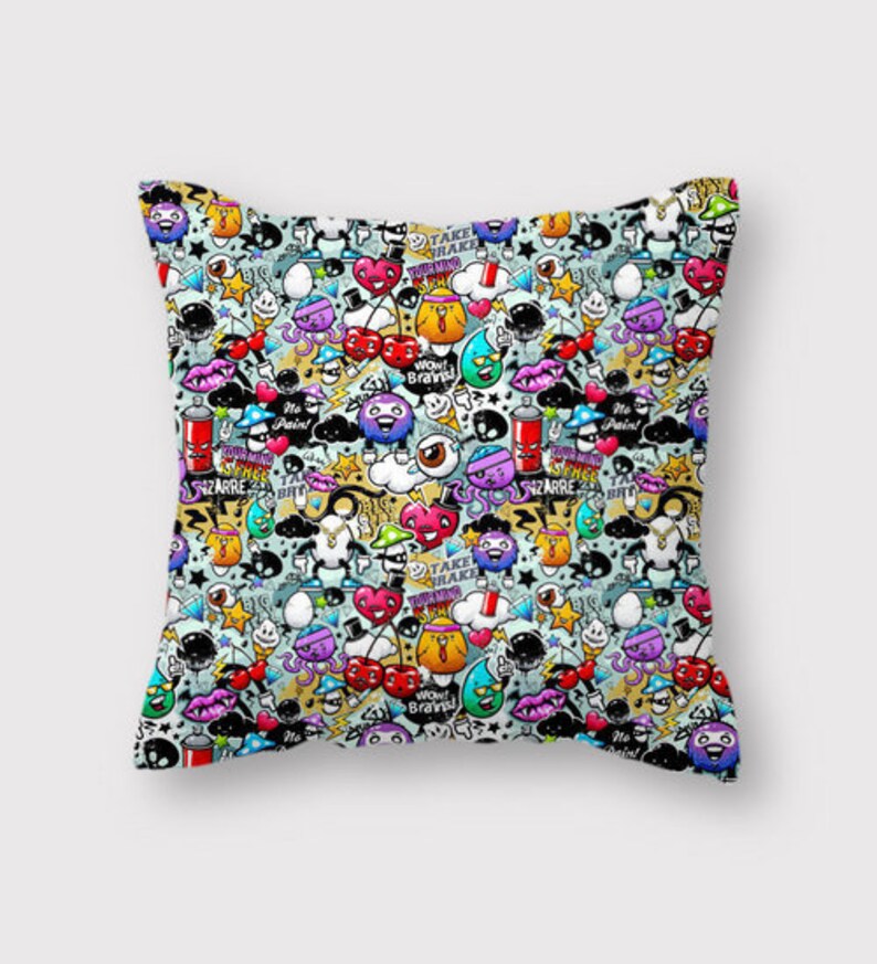 Graffiti Nation Print Fabric by the Yard with Material of Your Choice cotton included!
