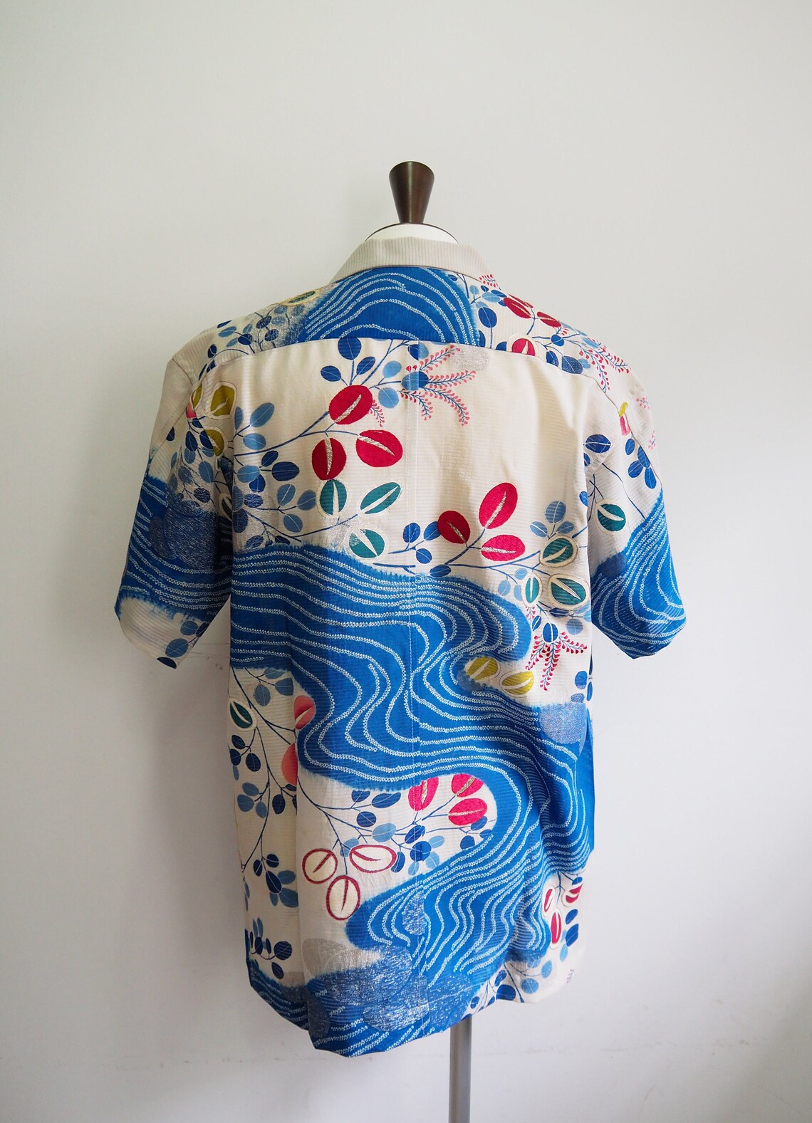 Aloha Hawaiian Shirt Made of Vintage Antique Japanese Kimono Etsy