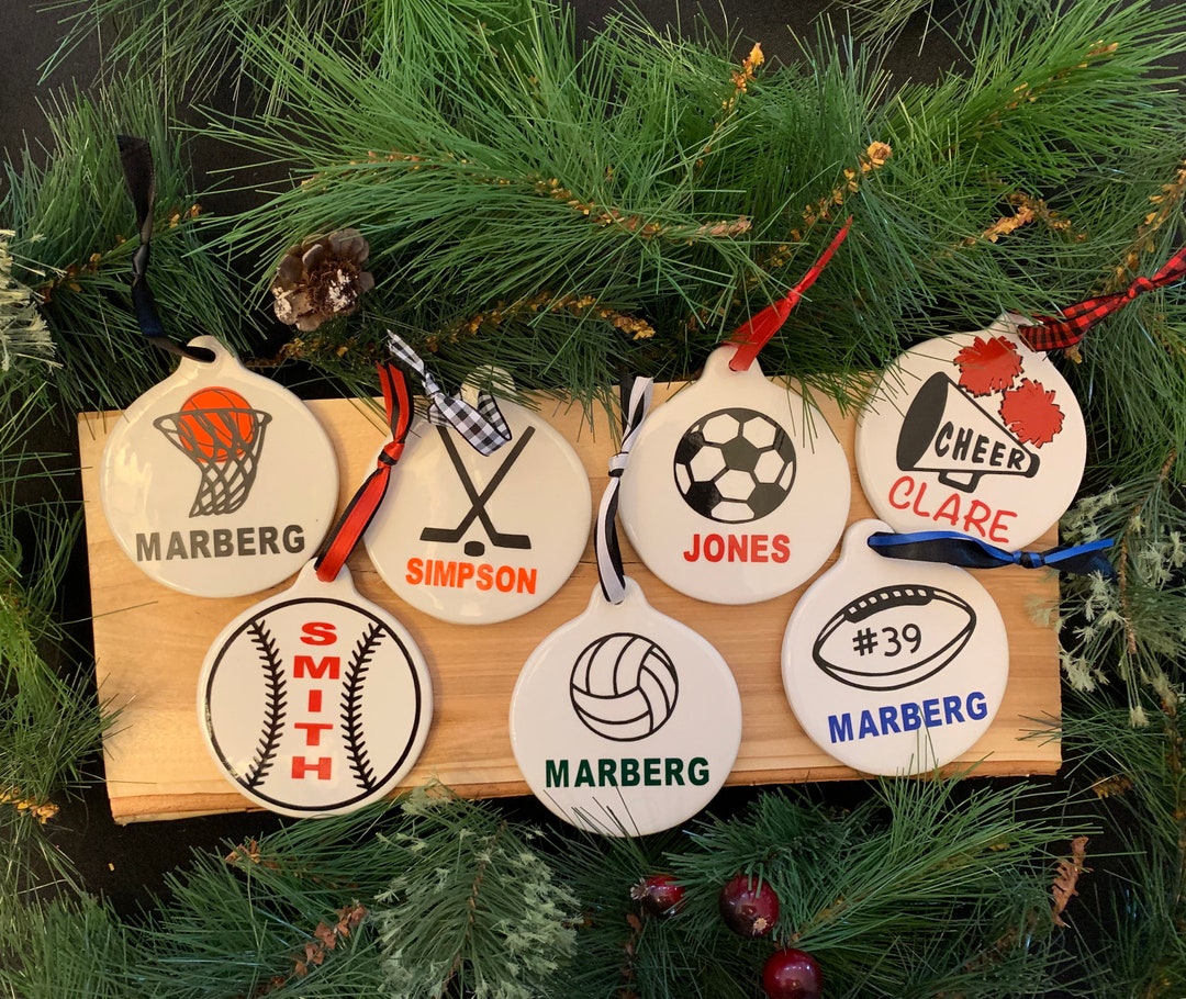 Personalized Sports Ornament Etsy