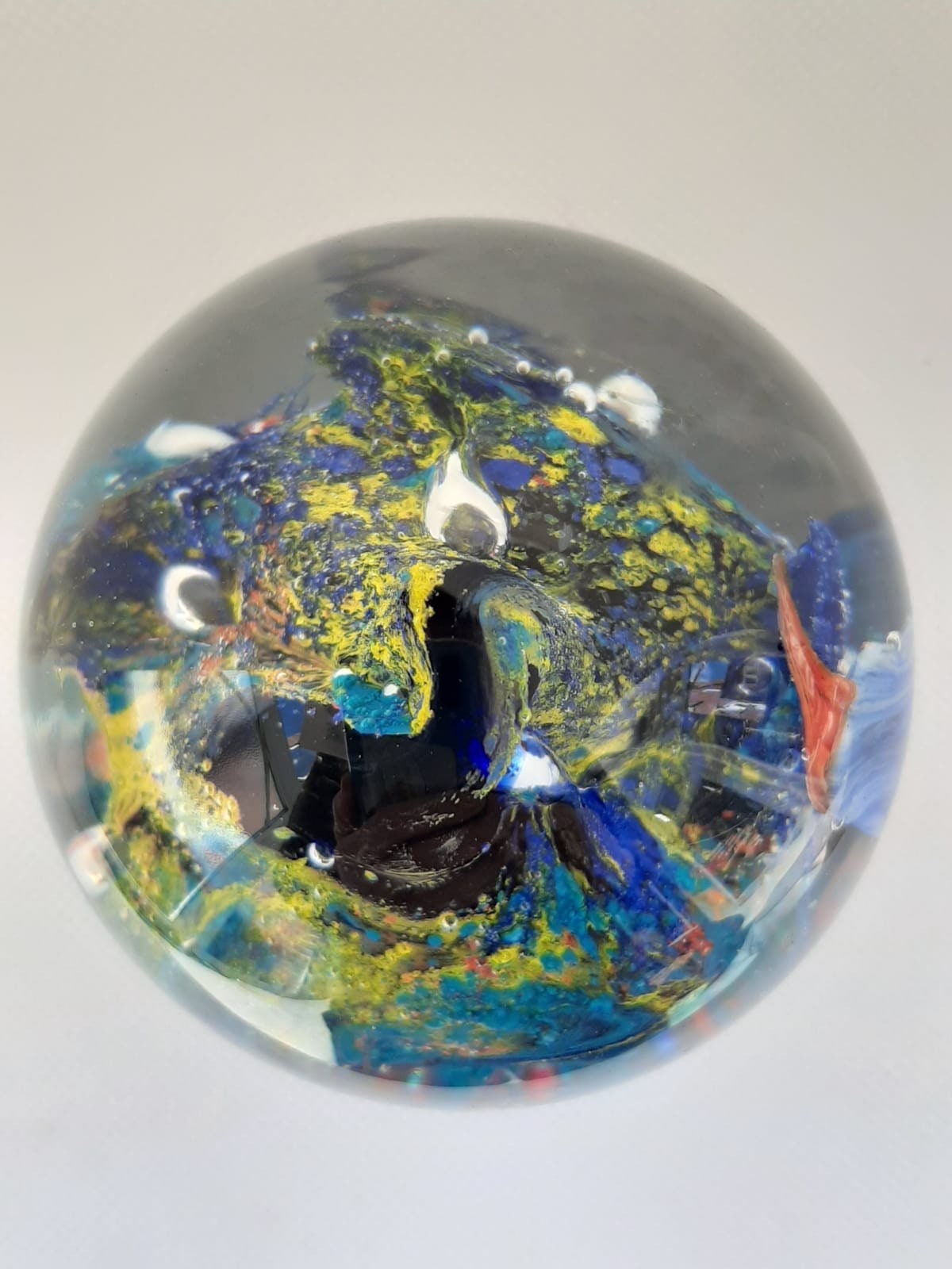 Glass Paperweight With Underwater Sea Scene With Fish c1960 Etsy