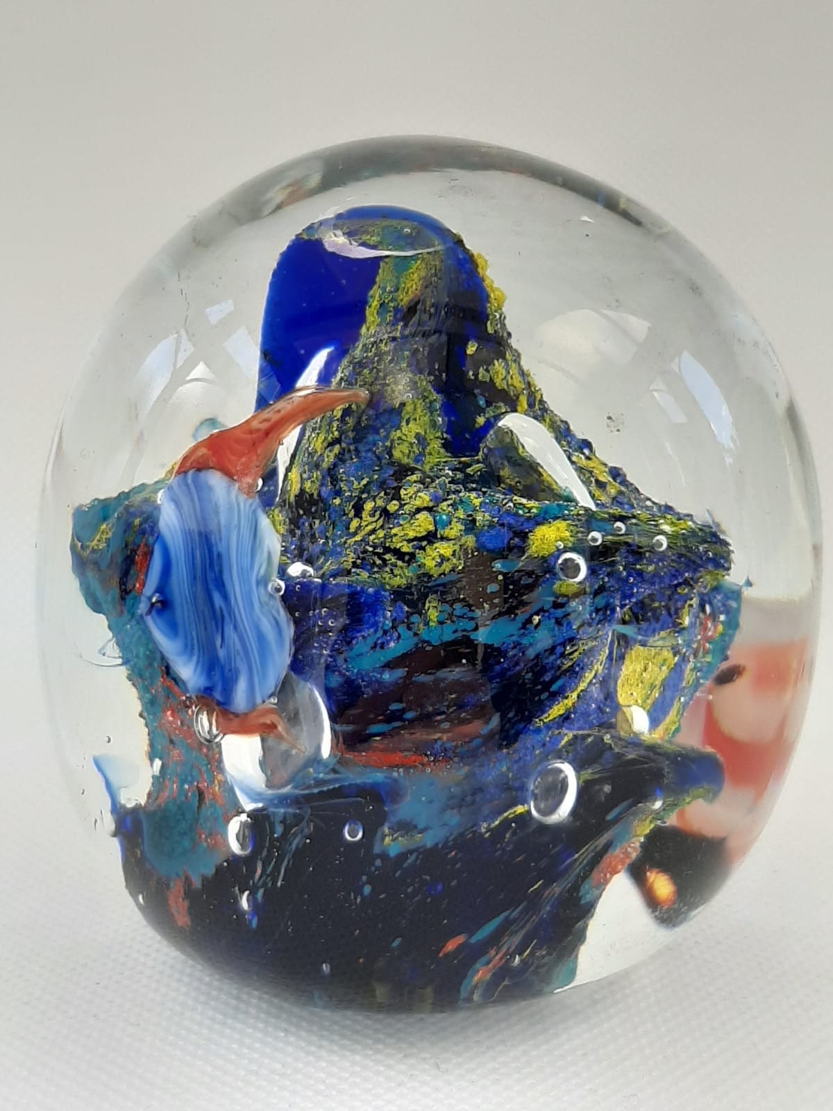 Glass Paperweight With Underwater Sea Scene With Fish c1960 Etsy