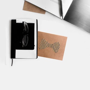 Tissé Thread Bow Tie Groomsmen Blank Stationery Card Note