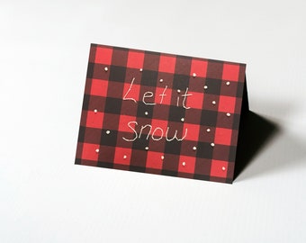 Let It Snow Holiday Handmade Christmas Card Set