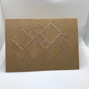 Geometric Shapes Stationery Note Cards Ensemble de 3
