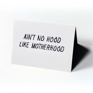 Carte de fête des mères Punny Drôle N’est pas une capuche comme la maternité Carte brodée à la main pour maman garçon maman
