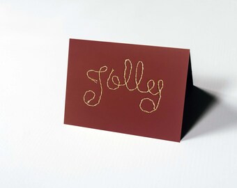 Jolly Rope Christmas Card Gift Holiday Card Set