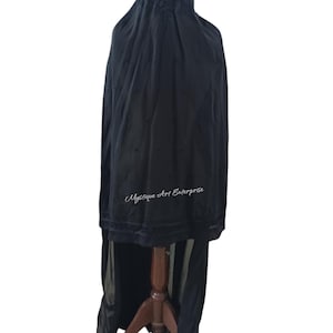 Wrinkle-Resistant Black Abaya and Burka for Full Coverage, Modest Islamic Fashion with a unique texture