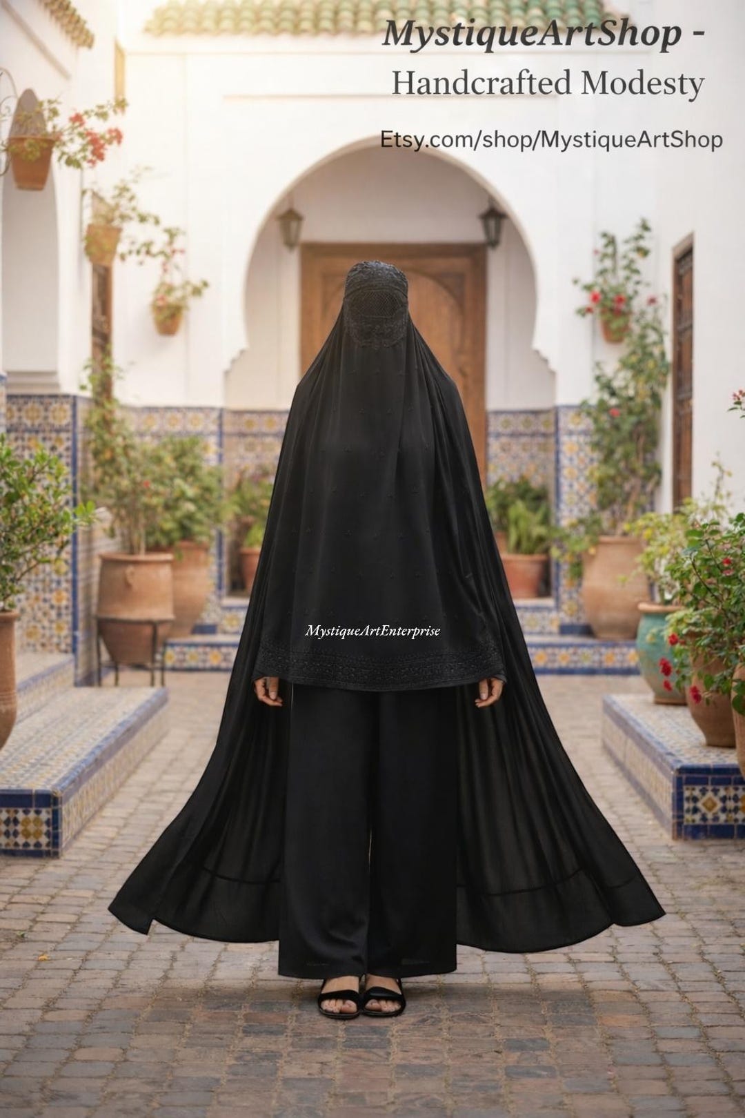 Traditional Afghan Burqa, Full Coverage Islamic Veil, Mesh Face Panel ...
