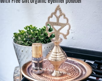 Mooie eyeliner pot, klassieke oogmake-up pot goud, Surma-e-dani, mooi antiek decor met gratis geschenk bij elke aankoop