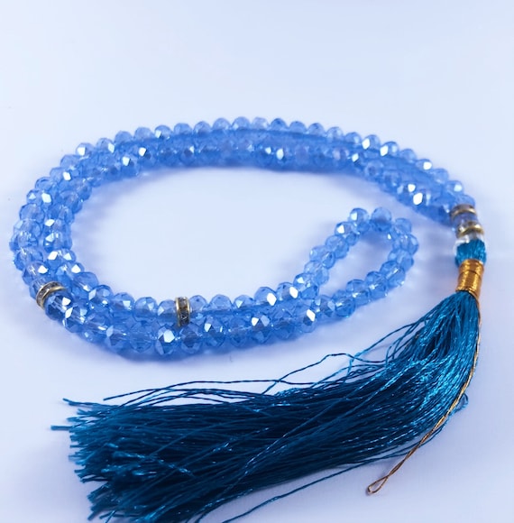 Beautiful Tasbih Tasbeeh Worry Beads Masbaha Blue Crystal 99 | Etsy