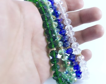 Tasbih Tasbeeh Worry Beads Masbaha Green Crystal 33 Prayer Beads