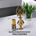 Beautiful Eyeliner Pot Classic Golden Color With Natural vegan Black Eyeliner - Smudge Free Eyeliner-Lead Free - Eye Shadow - Women cosmetic
