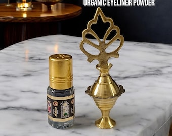 Bellissimo Eyeliner Pot Classico Colore Dorato Con Eyeliner Nero Vegano Naturale - Eyeliner Senza Sbavature - Senza Piombo - Ombretto - Cosmetici da Donna