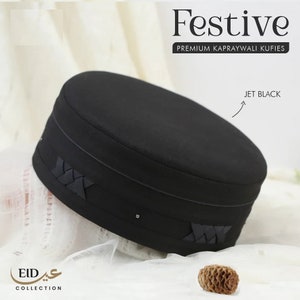 Casquette de prière 100 % qualité supérieure Festive Collection Kufi Namaz Topi Casquette Namaz Koofi pour homme Chapeau Namaz Topi pour homme, Takke, Casquette tête de mort, Bonnets image 10