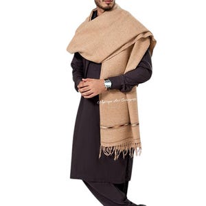 Handmade Men&#39;s Winter Shawl | Afghan Patu , Dhusa,  Lohi | Warm Wool Wrap | Free Shipping