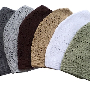 Buy 1 Get 1 Free New Islamic Kufi Prayer Cap MEN-Muslims Hat Pakistani Available in SEVEN Colors