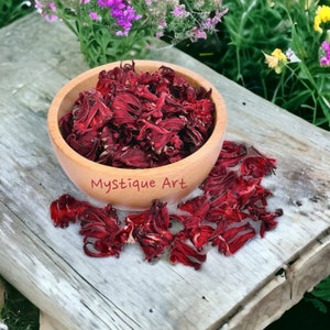 Hibiscus Flowers | Organic | Dried Herbs | Dried Hibiscus Flower Tea | Culinary Grade Natural Herbs | Wicca | Witchcraft | Meditation Fresh