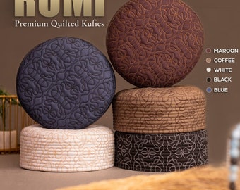 Casquette de prière en tissu polaire de qualité supérieure 100%, casquette Rumi Koofi Kufi, casquette Namaz Topi Namaz pour hommes, chapeau Namaz-Topi, Takke