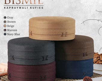 Premimum Quality Kufi Caps , Cloth Koofi, Prayer Hat, Namaz Cap, Takke, Muslim Prayer Hat in Different Colors Skull Cap