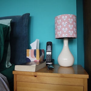 Mouse Print double sided 15cm  drumlampshade