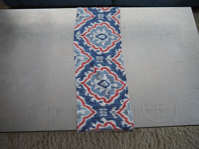 Blue and Red Table Runner