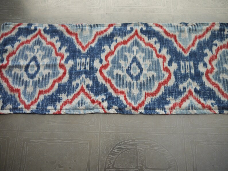 Blue and Red Table Runner