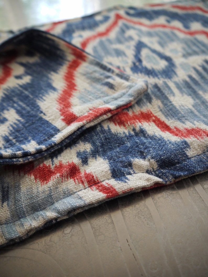 Blue and Red Table Runner