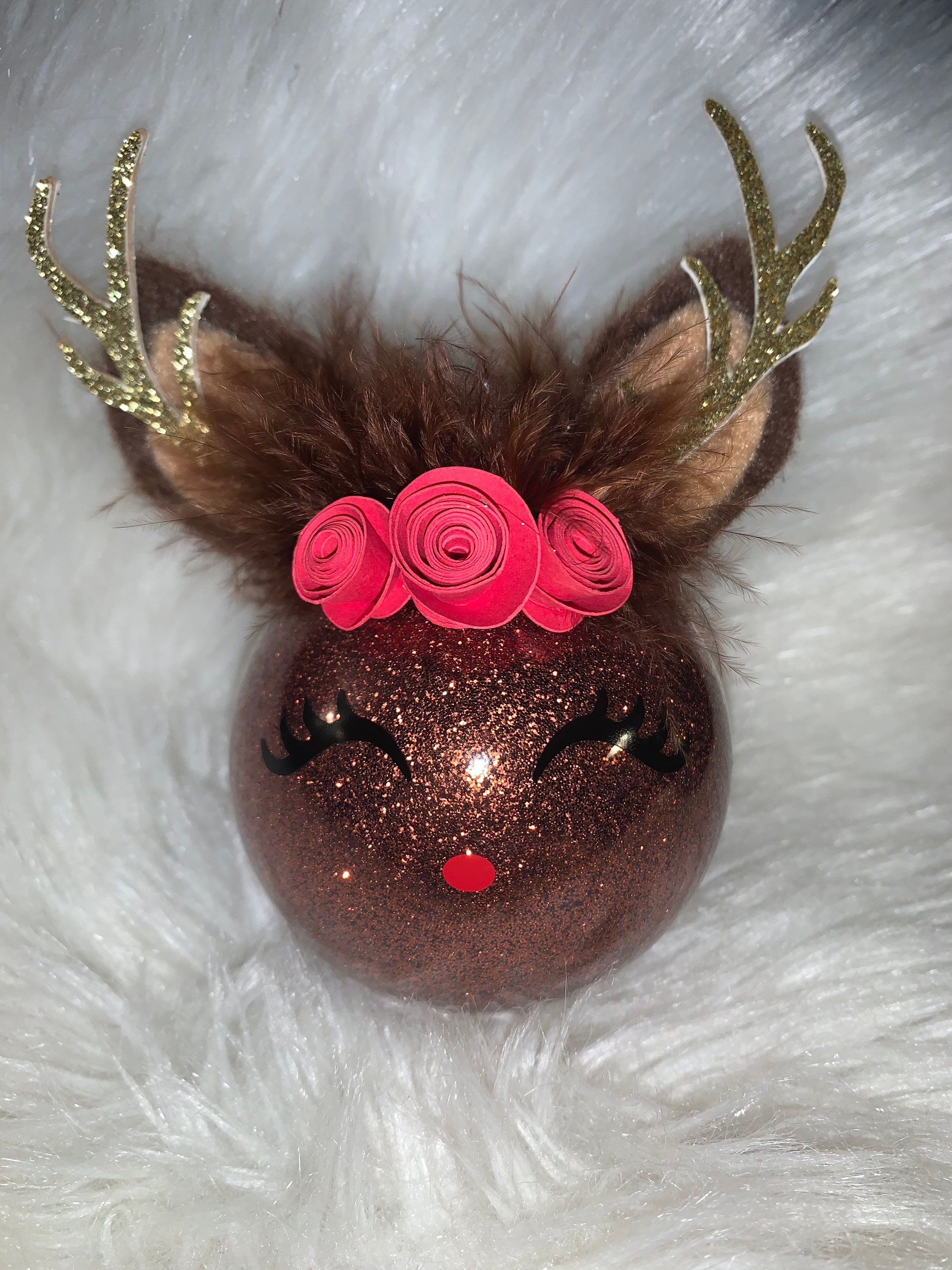 Reindeer ornament Etsy