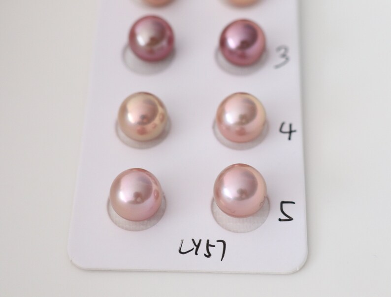 Paired Edison Pearls, Natural Color Freshwater Pearls For Jewelry Design. LY57 image 4