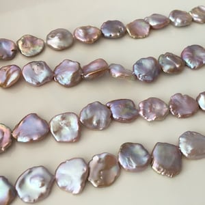 Keshi pearl strand, 14-17mm, cornflake pearl strand, natural color pearl strand, freshwater pearl strand