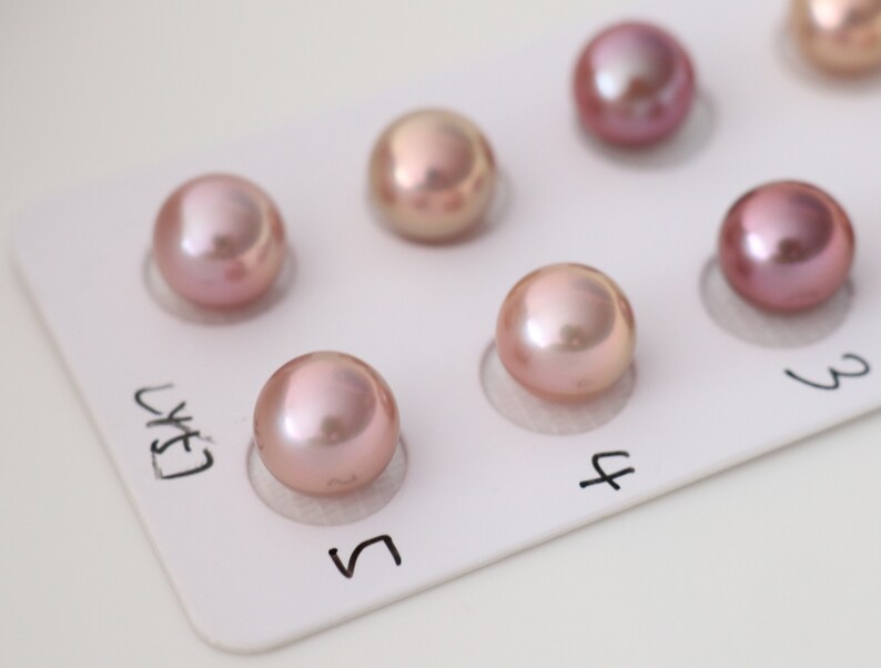 Paired Edison Pearls, Natural Color Freshwater Pearls For Jewelry Design. LY57 image 2