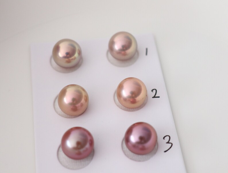 Paired Edison Pearls, Natural Color Freshwater Pearls For Jewelry Design. LY57 image 3