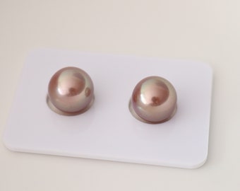 Paired Round Edison pearls, High Luster Pearls For Pearl Earrings, Pearl Jewelry Design. LYC09