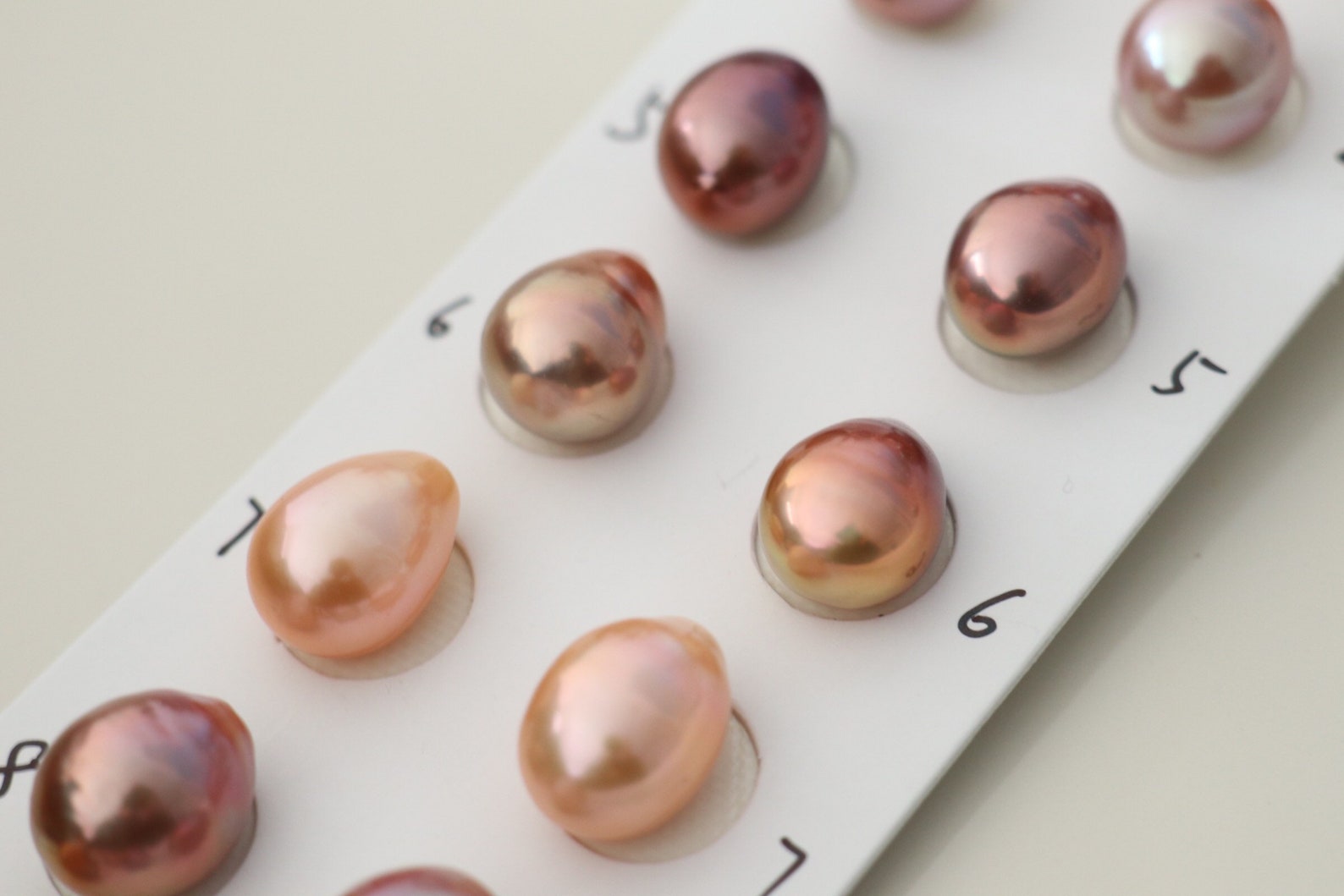 1112mm Matched Edison pearl pair L16 natural color high Etsy