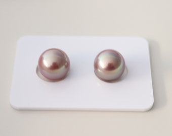 Paired Round Edison pearls, High Luster Pearls For Pearl Earrings, Pearl Jewelry Design. LN13-04