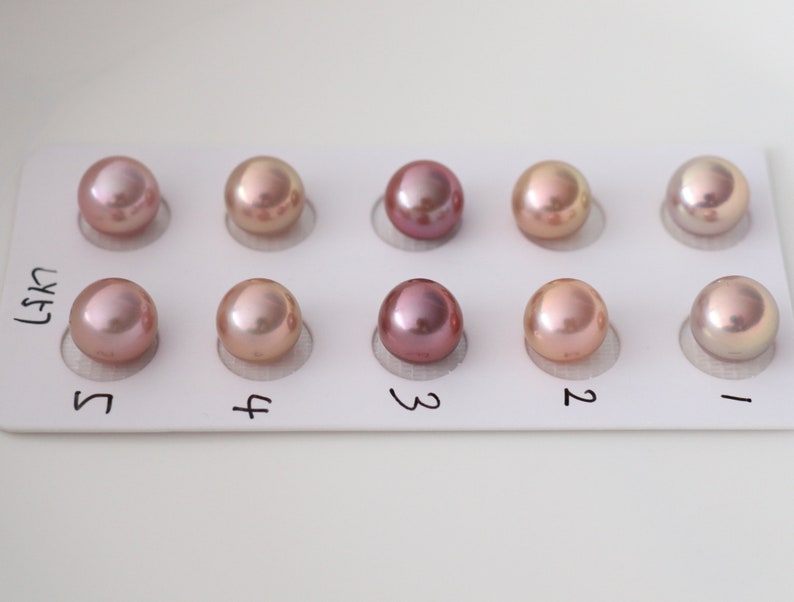 Paired Edison Pearls, Natural Color Freshwater Pearls For Jewelry Design. LY57 image 5