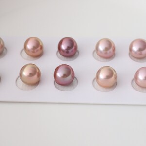 Paired Edison Pearls, Natural Color Freshwater Pearls For Jewelry Design. LY57 image 6