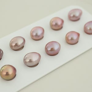 5 Pairs 10-11mm Edison Drop Oval pearls, High Luster Natural Color Freshwater Pearls For Jewelry Design. HLP04