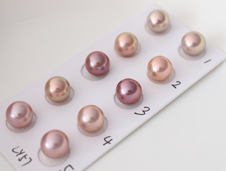 Paired Edison Pearls, Natural Color Freshwater Pearls For Jewelry Design. LY57 image 8