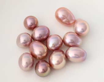 11-13mm 12pcs Natural color Edison loose pearls, high luster freshwater pearls for pearl jewelry design. E34