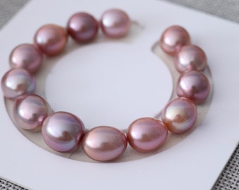Multi-color Edison pearls for pearl bracelet, 13pcs Edison loose pearls, natural color pearls. LYES19