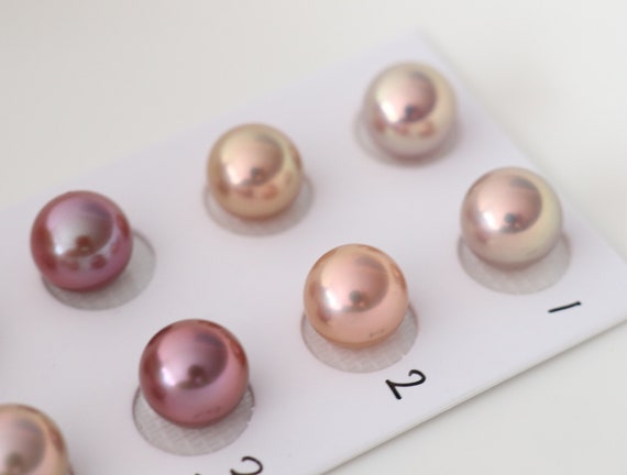 Paired Edison Pearls, Natural Color Freshwater Pearls For Jewelry Design. LY57