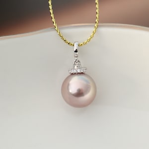 High Luster Pearl Pendant, Edison Pearl Pendant, S925 Pendant, Pearl Jewelry. -NX12