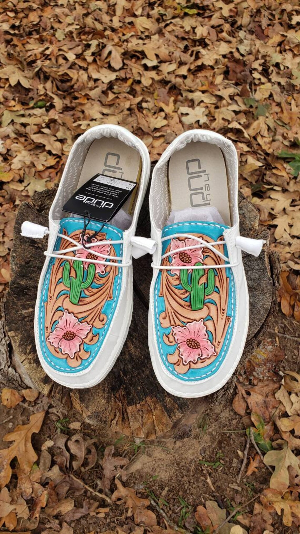 custom tooled hey dudes