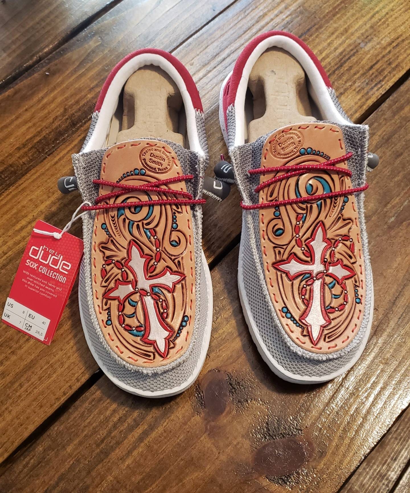 custom tooled hey dudes